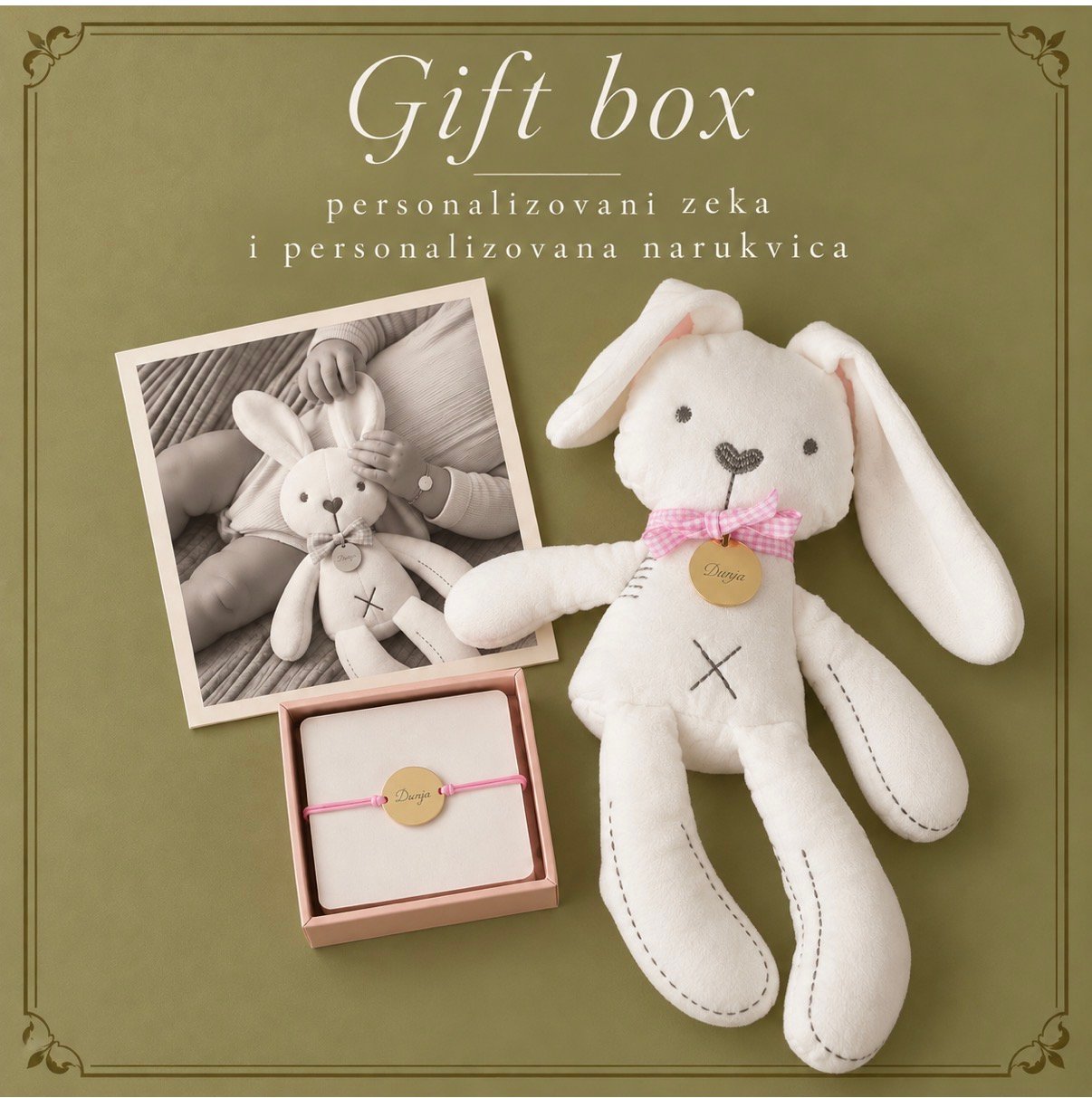 Personalizovani zeka sa personalizovanom narukvicom