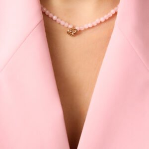 Ogrlica drago kamenje čvor